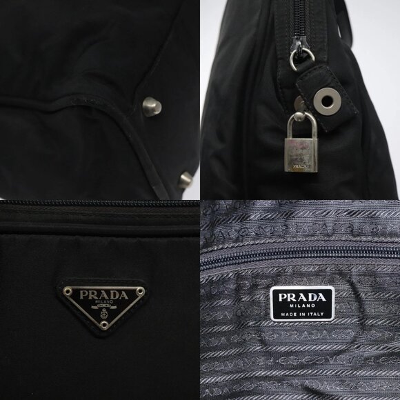 PRADA Hand Bag Nylon Black Silver Auth bs24646 - Picture 16 of 16